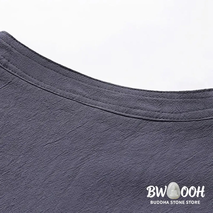 BWOOOH printed wide-leg yoga pants - 2Pcs Simple Design Chinese Frog-Button S