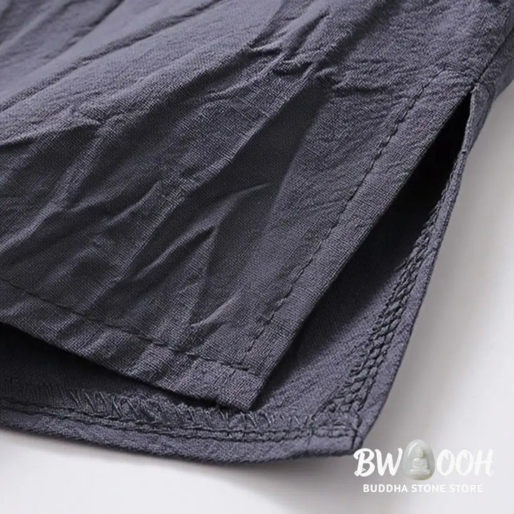 BWOOOH printed wide-leg yoga pants - 2Pcs Simple Design Chinese Frog-Button S