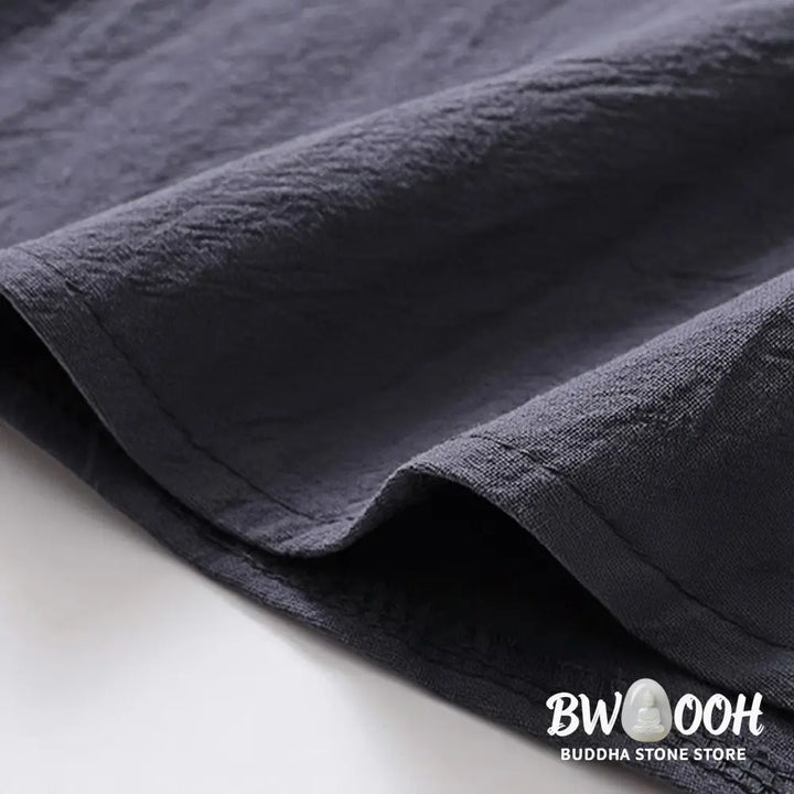 BWOOOH printed wide-leg yoga pants - 2Pcs Simple Design Chinese Frog-Button S