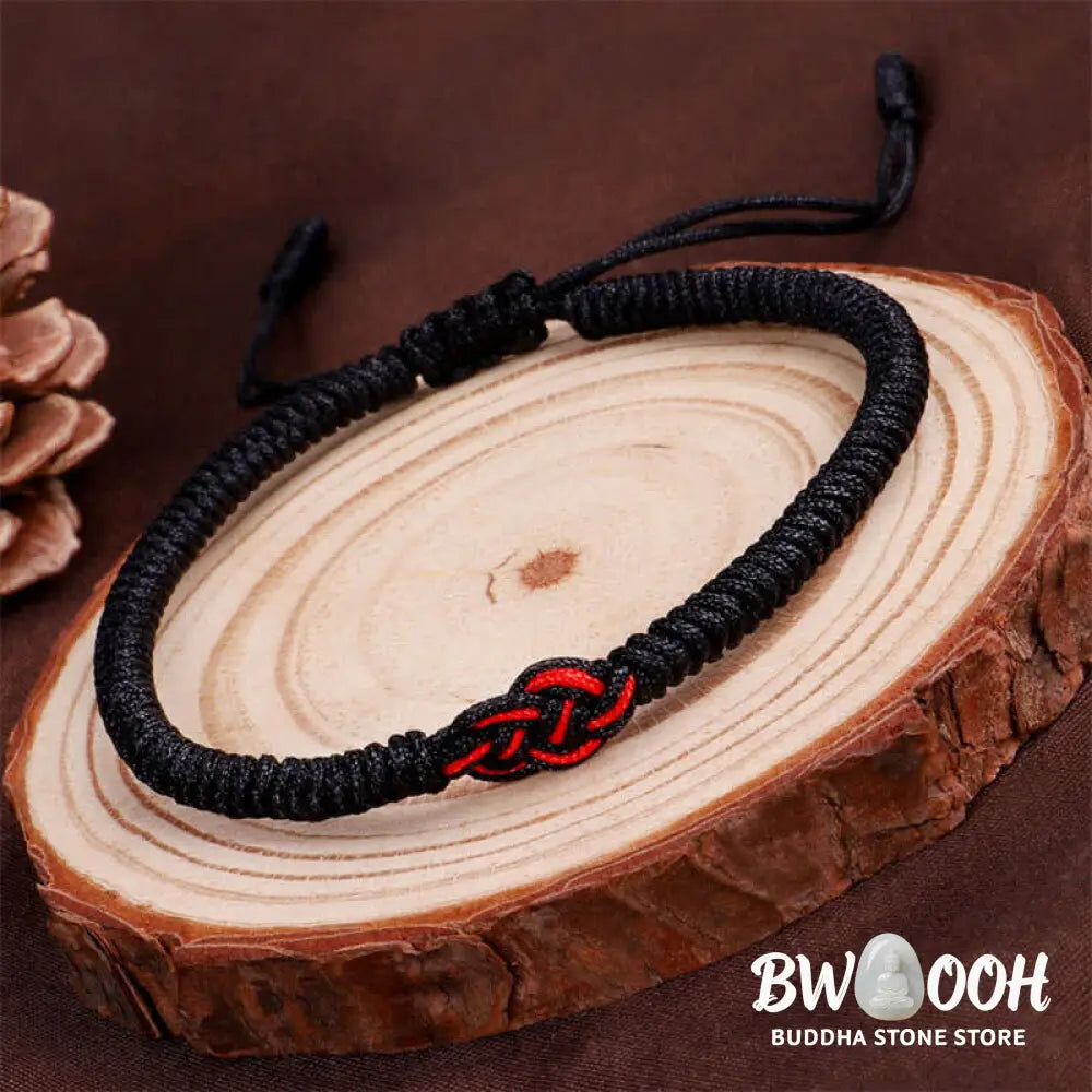 Buddha Stones 2Pcs Tibetan Luck Chinese Knot Protection String Bracelet - BWOOOH - Bracelet