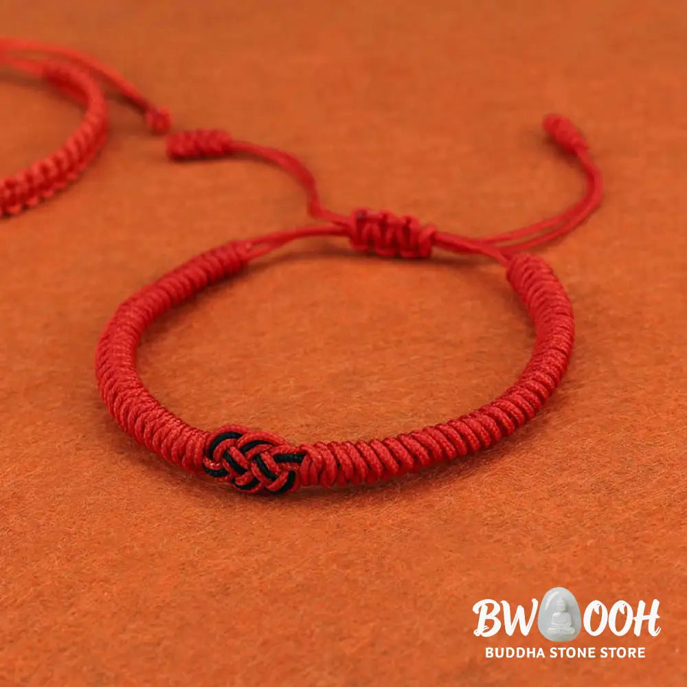 Buddha Stones 2Pcs Tibetan Luck Chinese Knot Protection String Bracelet - BWOOOH - Bracelet