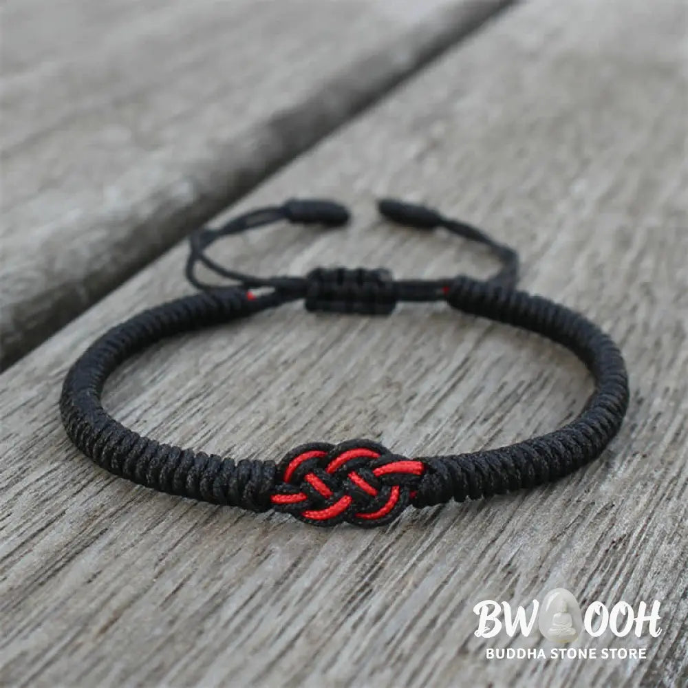 Buddha Stones 2Pcs Tibetan Luck Chinese Knot Protection String Bracelet - BWOOOH - Bracelet