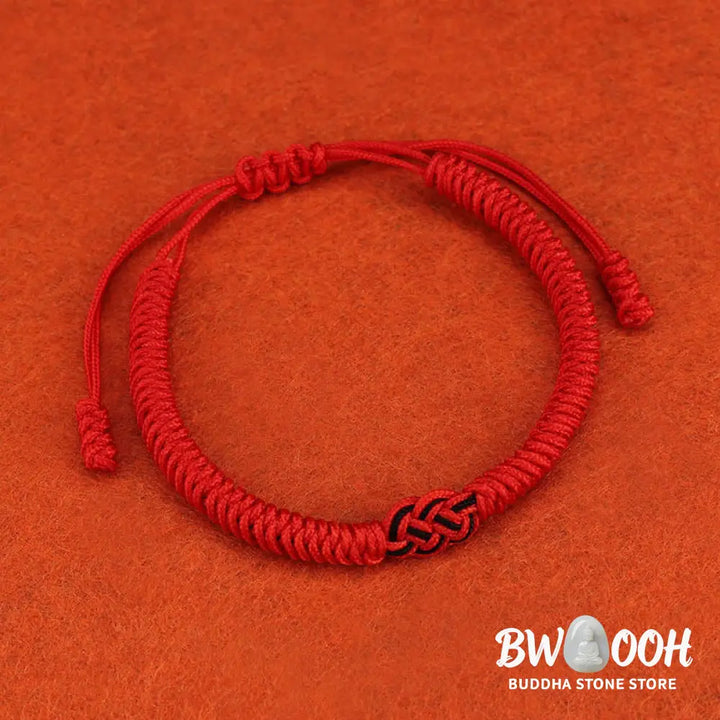 Buddha Stones 2Pcs Tibetan Luck Chinese Knot Protection String Bracelet - BWOOOH - Bracelet