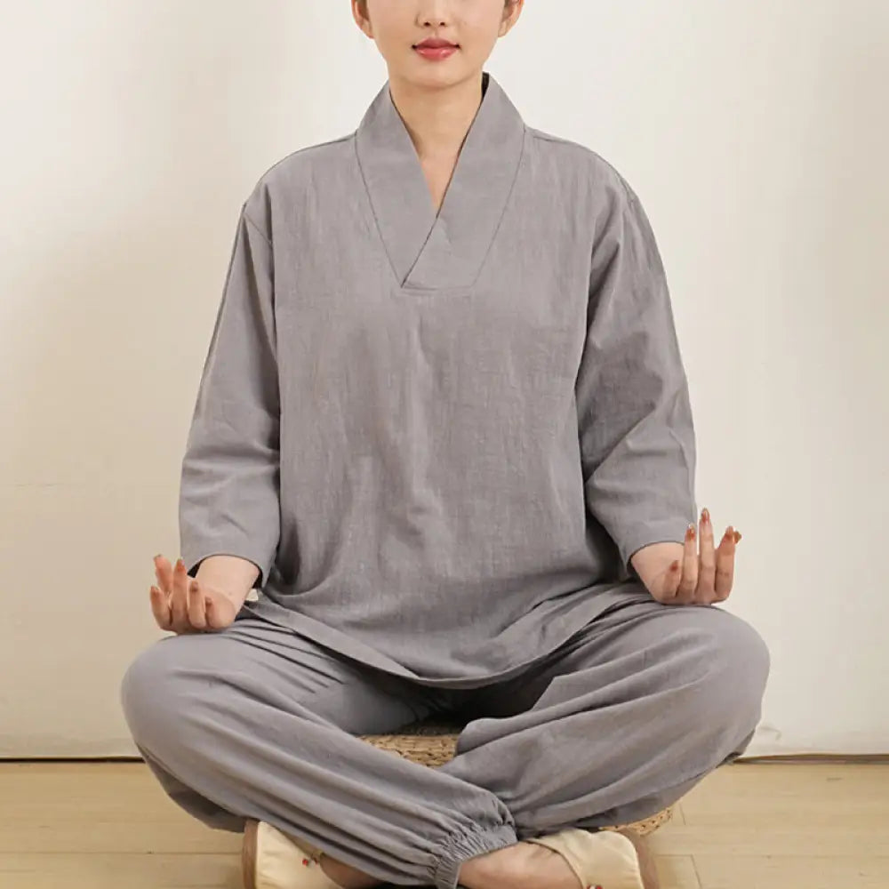 BWOOOH printed yoga pants - 2Pcs V-Neck Three Quarter Sleeve Shirt T