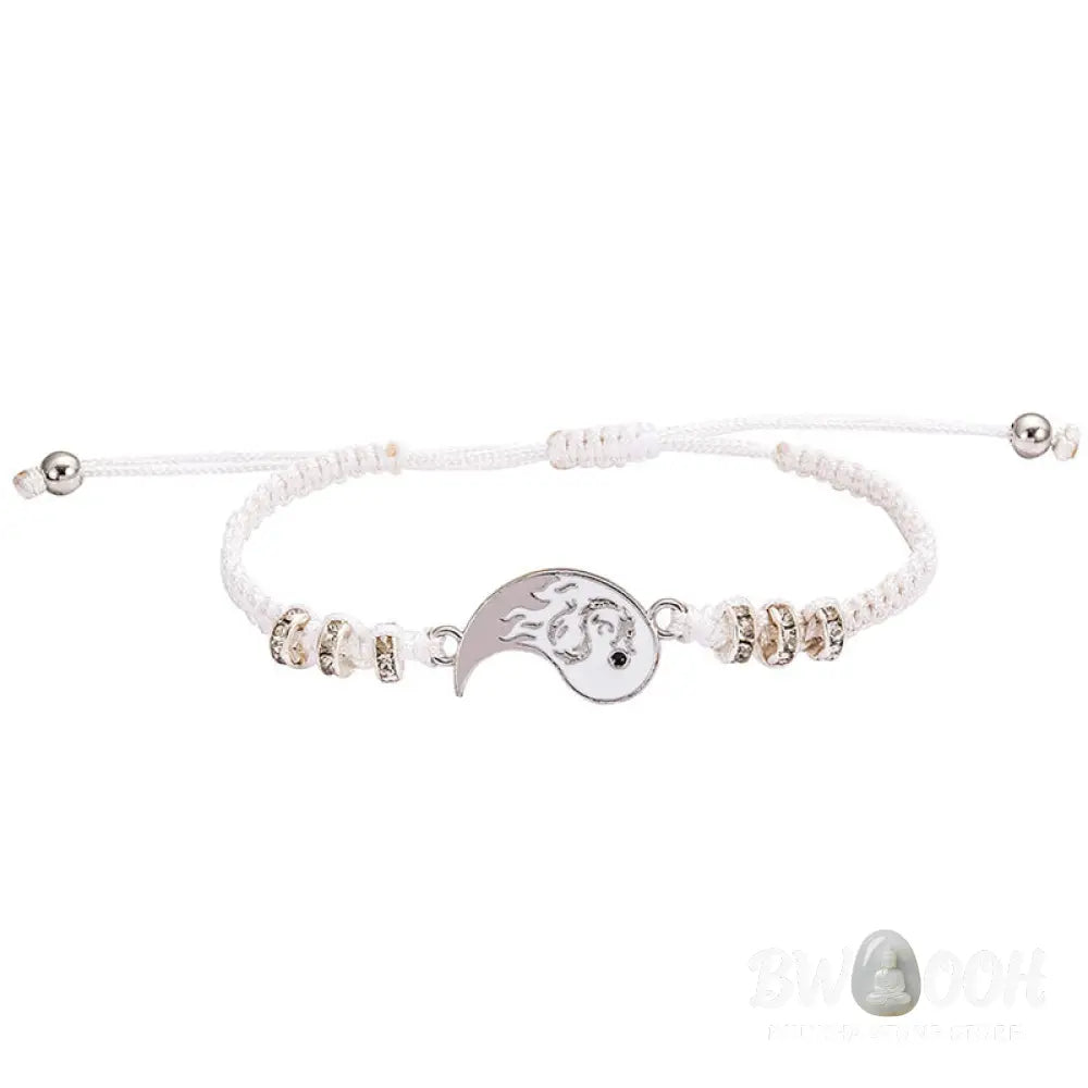 Buddha Stones 2pcs Yin Yang Dragon Couple Bracelet - BWOOOH - Yin Yang (2pcs) - Bracelet