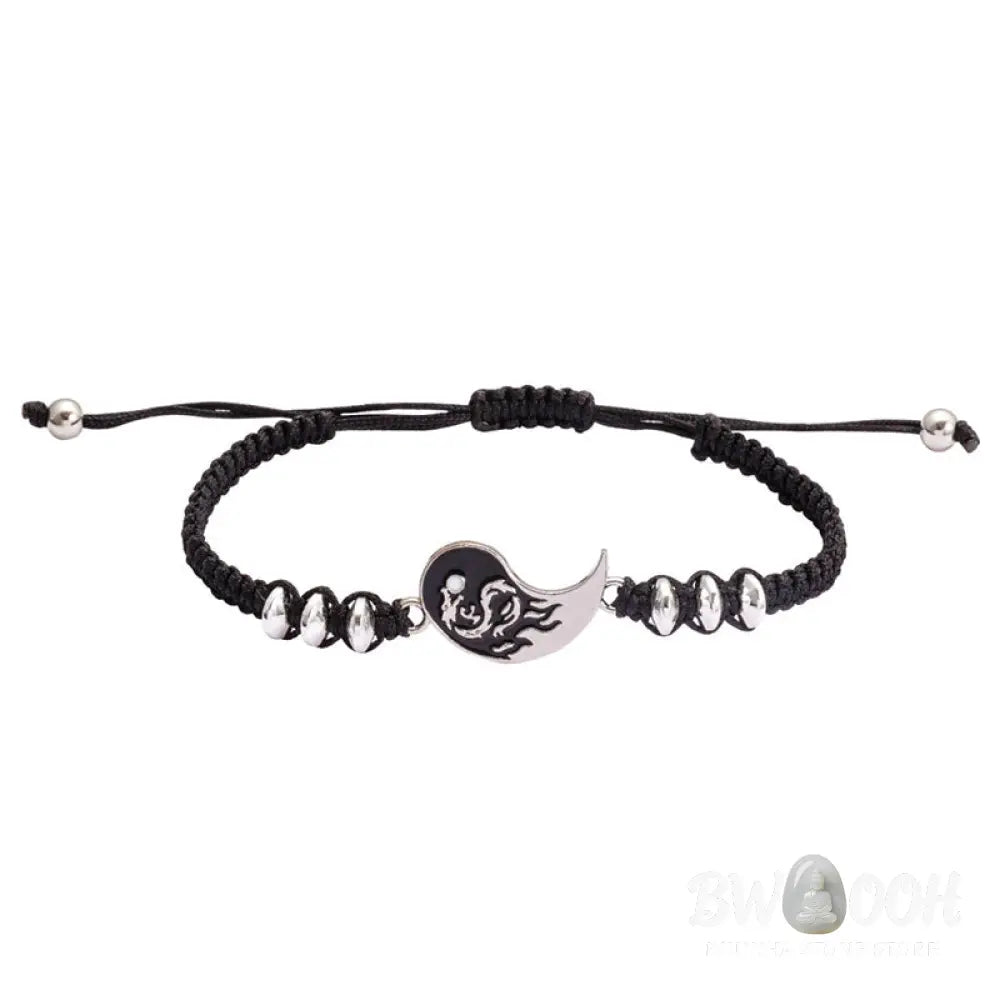 Buddha Stones 2pcs Yin Yang Dragon Couple Bracelet - BWOOOH - Yin Yang (2pcs) - Bracelet
