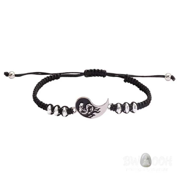 Buddha Stones 2pcs Yin Yang Dragon Couple Bracelet - BWOOOH - Yin Yang (2pcs) - Bracelet