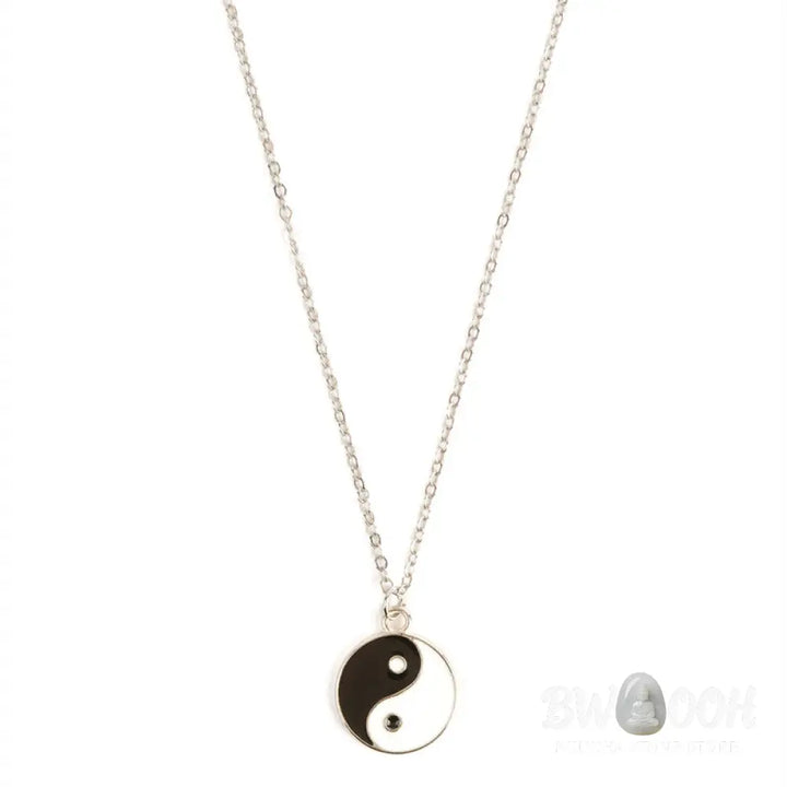 Buddha Stones 2Pcs Yin Yang Harmony Balance Necklace Pendant - BWOOOH - YIN YANG SYMBOL (Balance ♥ Harmony) - Necklaces