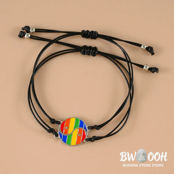 Buddha Stones 2pcs Yin Yang Hematite Couple Bracelet - BWOOOH - Bracelet