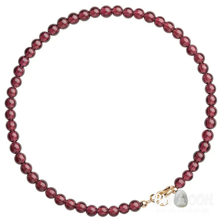 Buddha Stones 3mm Natural Small Garnet Ultra-Thin Beads Protection Bracelet - BWOOOH - Bracelet