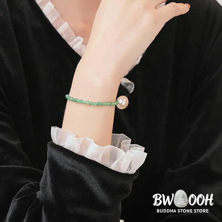 Buddha Stones 3mm Small Green Aventurine Ultra-Thin Beads Luck Bracelet - BWOOOH - Bracelet