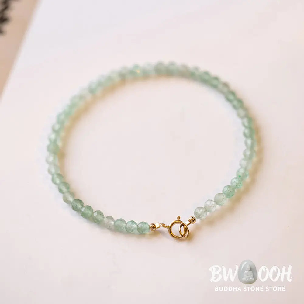 Buddha Stones 3mm Small Green Aventurine Ultra-Thin Beads Luck Bracelet - BWOOOH - Bracelet