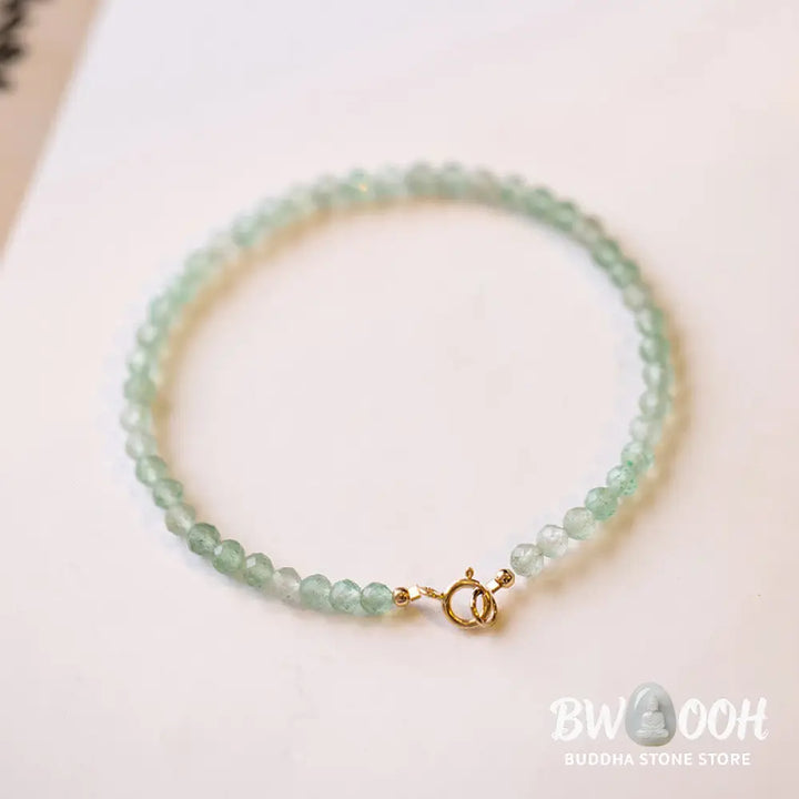 Buddha Stones 3mm Small Green Aventurine Ultra-Thin Beads Luck Bracelet - BWOOOH - Bracelet