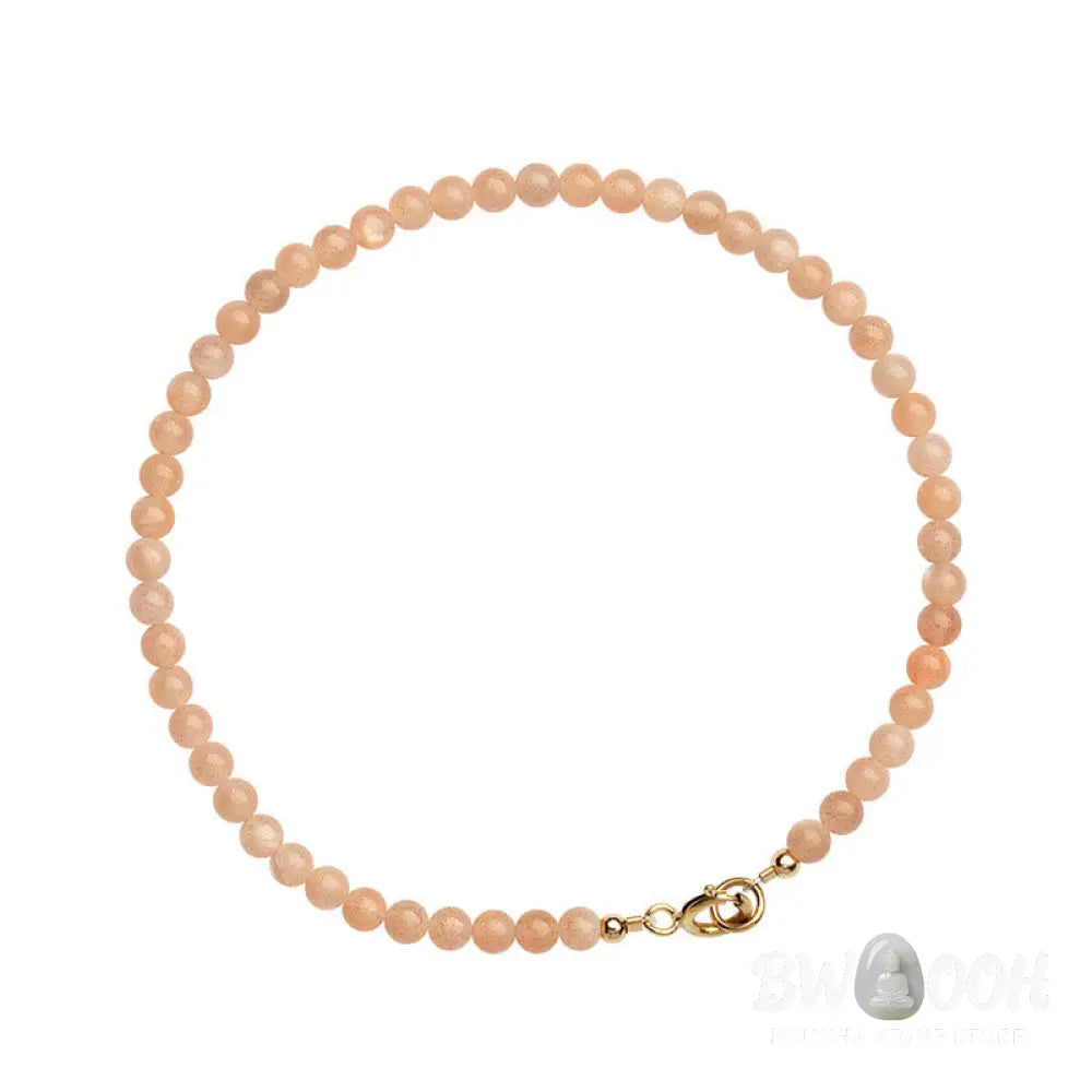Buddha Stones 3mm Sun Stone Ultra-thin Beads 14k Gold Plated Copper Wealth Bracelet - BWOOOH - Bracelet