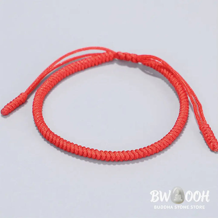 Buddha Stones 3Pcs Golden Copper Beads Red String Luck Bracelet - Red String(Wrist Circumference:16-26cm) - Bracelet