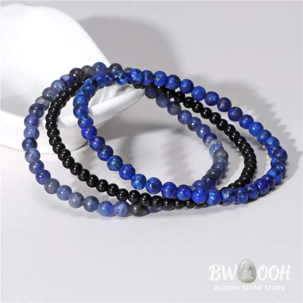 Buddha Stones 3Pcs Natural Crystal Stone Inner Peace Spiritual Bracelet - BWOOOH - Bracelet