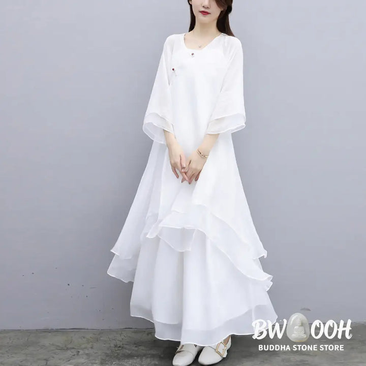 Buddha Stones 3Pcs Yoga Chiffon Clothing Uniform Meditation Zen Practice Women’s Set - Clothes
