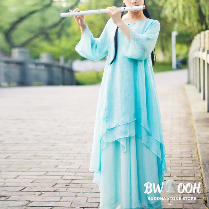 Buddha Stones 3Pcs Yoga Chiffon Clothing Uniform Meditation Zen Practice Women’s Set - Clothes