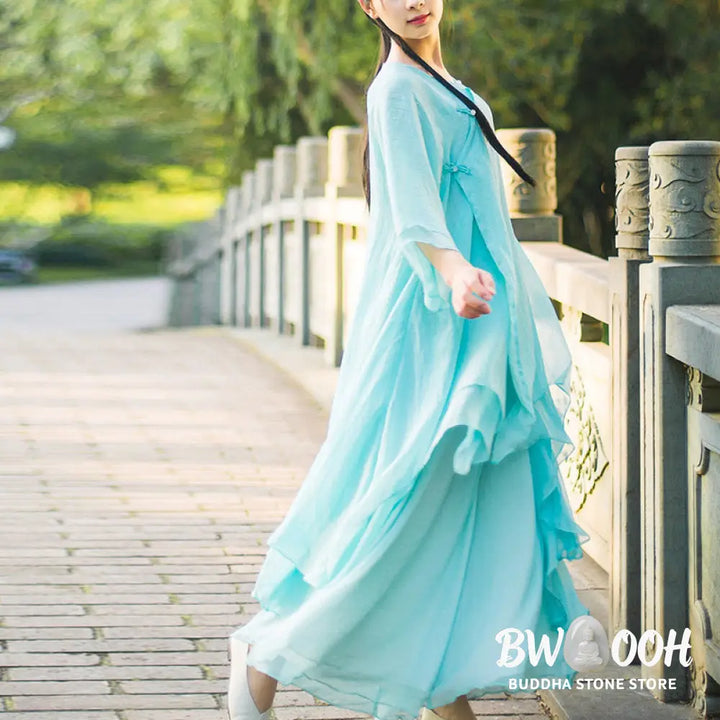 Buddha Stones 3Pcs Yoga Chiffon Clothing Uniform Meditation Zen Practice Women’s Set - Clothes