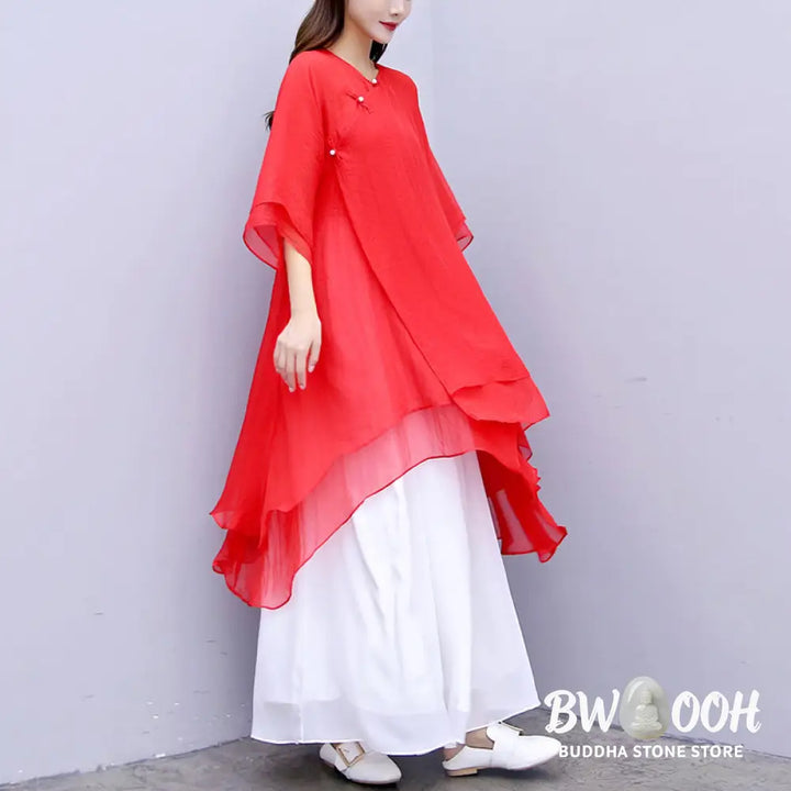 Buddha Stones 3Pcs Yoga Chiffon Clothing Uniform Meditation Zen Practice Women’s Set - Clothes