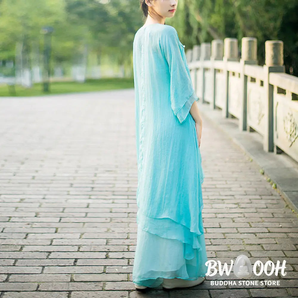 Buddha Stones 3Pcs Yoga Chiffon Clothing Uniform Meditation Zen Practice Women’s Set - Clothes