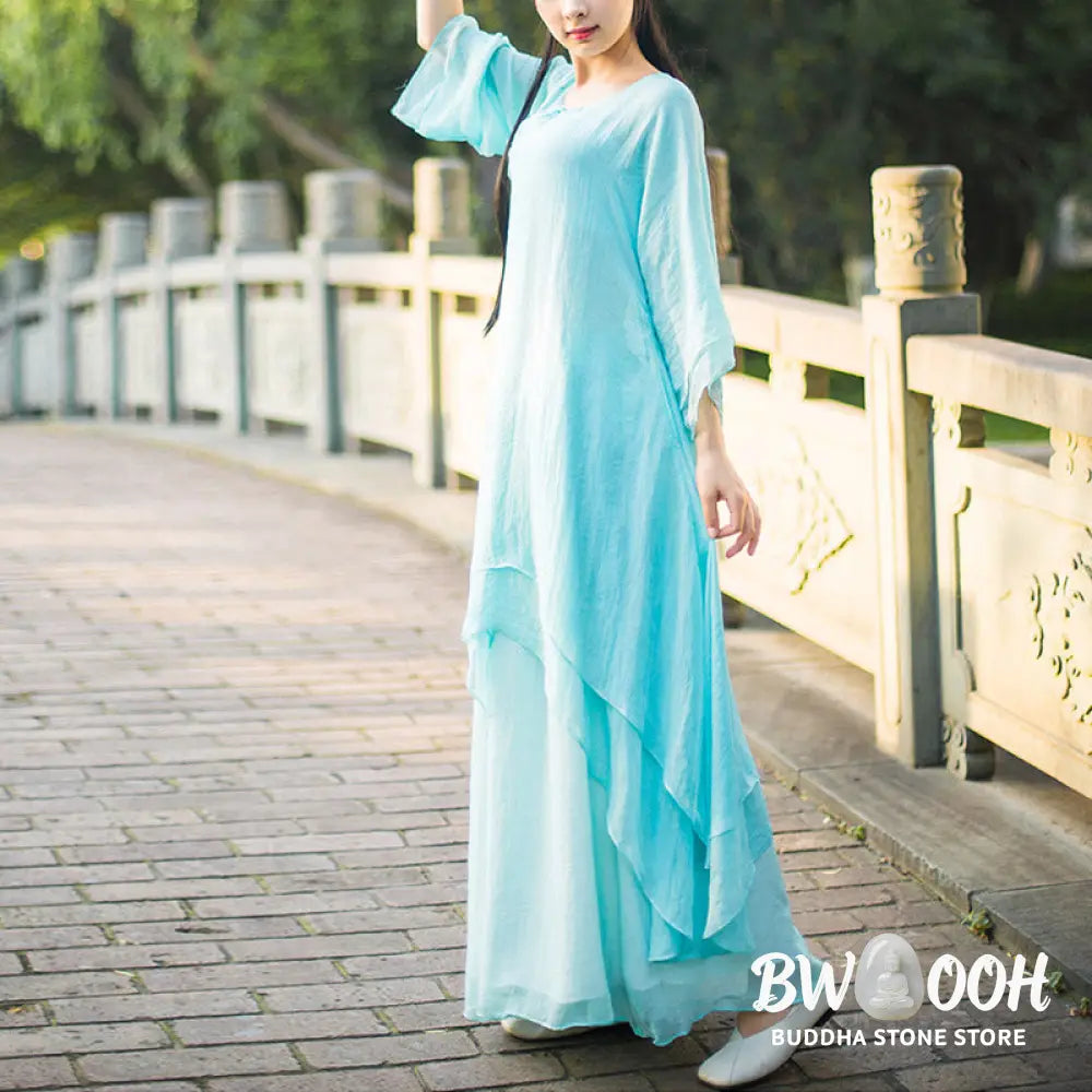 Buddha Stones 3Pcs Yoga Chiffon Clothing Uniform Meditation Zen Practice Women’s Set - Clothes