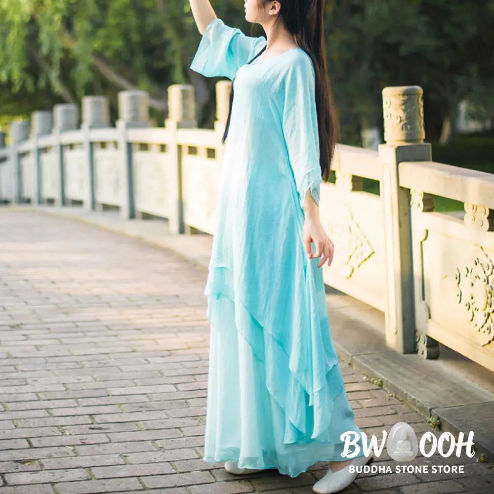 Buddha Stones 3Pcs Yoga Chiffon Clothing Uniform Meditation Zen Practice Women’s Set - Clothes