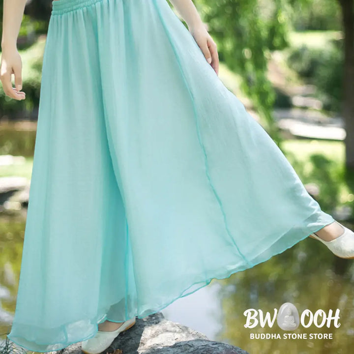 Buddha Stones 3Pcs Yoga Chiffon Clothing Uniform Meditation Zen Practice Women’s Set - Clothes