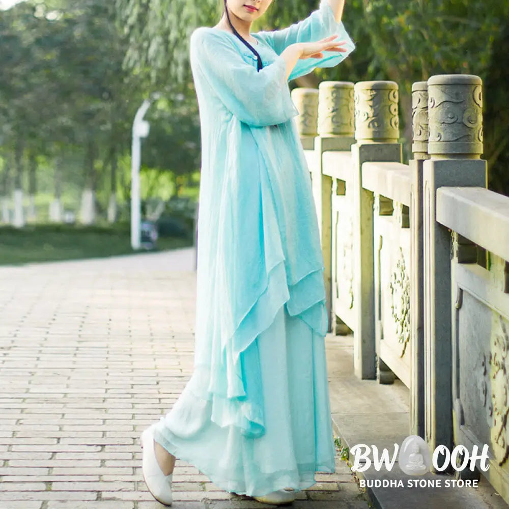 Buddha Stones 3Pcs Yoga Chiffon Clothing Uniform Meditation Zen Practice Women’s Set - Clothes
