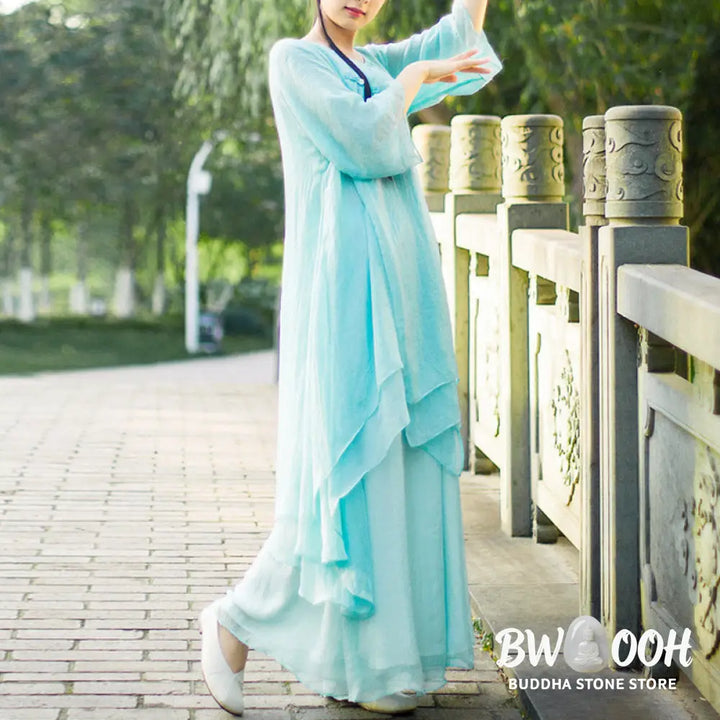 Buddha Stones 3Pcs Yoga Chiffon Clothing Uniform Meditation Zen Practice Women’s Set - Clothes