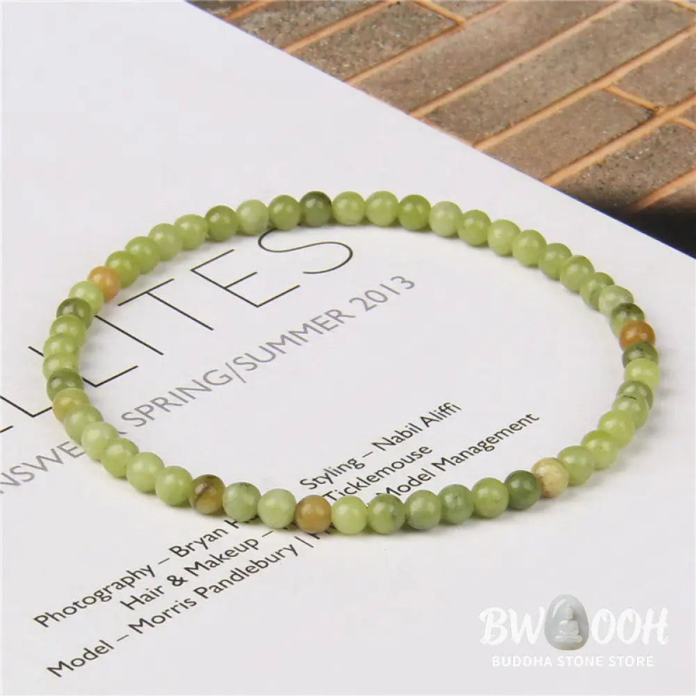 Buddha Stones 4mm Various Stone Crystal Mini Beads Healing Bracelet - BWOOOH - Bracelet