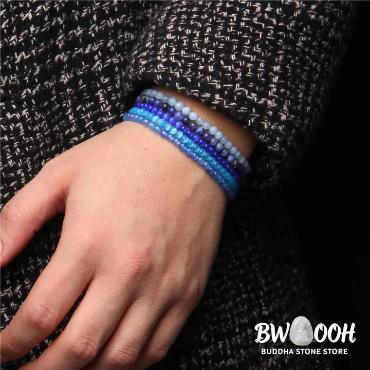 Buddha Stones 4mm Various Stone Crystal Mini Beads Healing Bracelet - BWOOOH - Bracelet