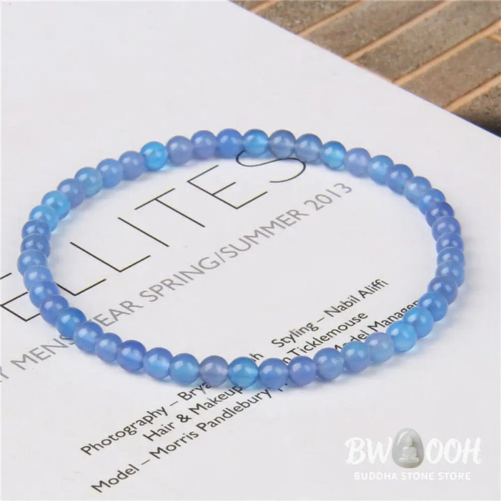 Buddha Stones 4mm Various Stone Crystal Mini Beads Healing Bracelet - BWOOOH - Bracelet