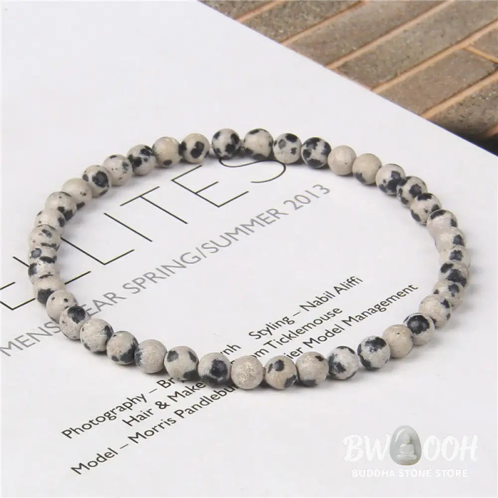 Buddha Stones 4mm Various Stone Crystal Mini Beads Healing Bracelet - BWOOOH - Bracelet