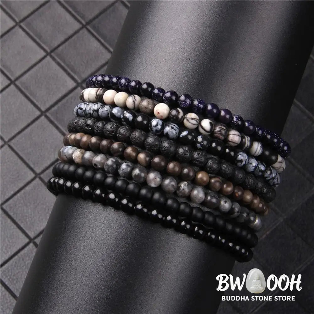 Buddha Stones 4mm Various Stone Crystal Mini Beads Healing Bracelet - BWOOOH - Bracelet