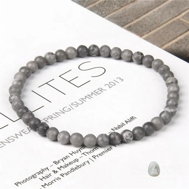 Buddha Stones 4mm Various Stone Crystal Mini Beads Healing Bracelet - BWOOOH - Bracelet