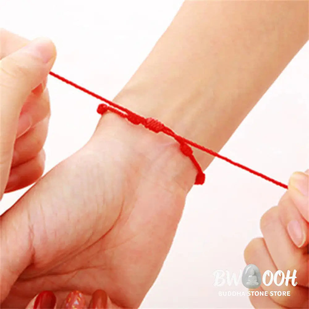 Buddha Stones 4Pcs Evil Eye Seven Knot Red String Protection Bracelet - BWOOOH - 4Pcs Evil Eye&amp;Seven Knot Red