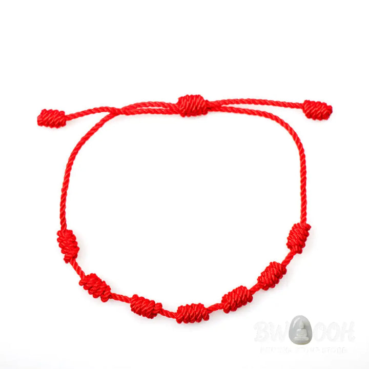 Buddha Stones 4Pcs Evil Eye Seven Knot Red String Protection Bracelet - BWOOOH - 4Pcs Evil Eye&amp;Seven Knot Red
