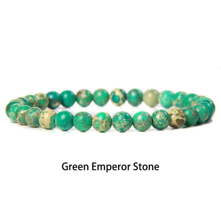 Buddha Stones 6mm Various Stone Crystal Black Glitter Stone Red Tiger Eye Beads Protection Bracelet - BWOOOH - Light