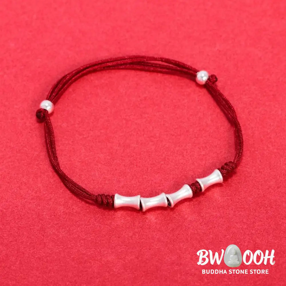 BWOOOH 925 Sterling Silver Bamboo Design Protection Luck Braided Bracelet | spiritual healing bracelet