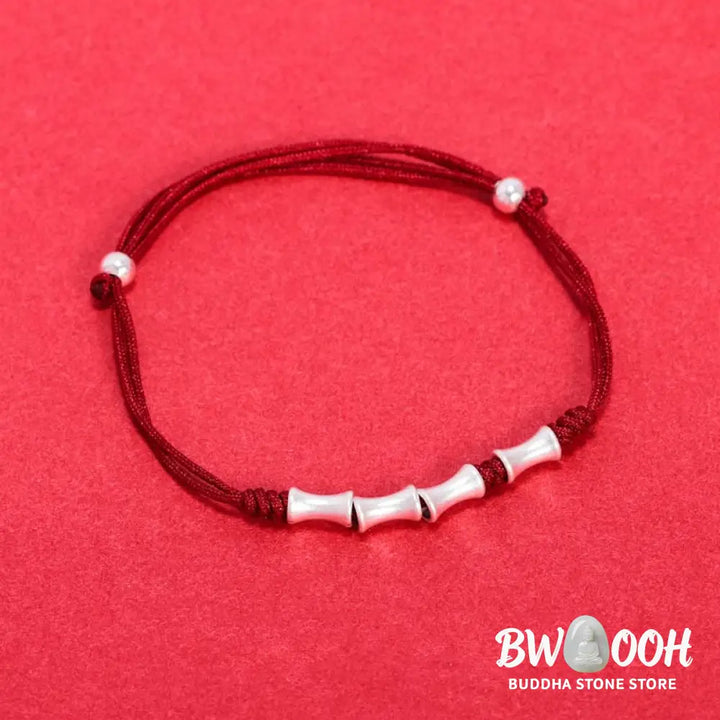 BWOOOH 925 Sterling Silver Bamboo Design Protection Luck Braided Bracelet | spiritual healing bracelet