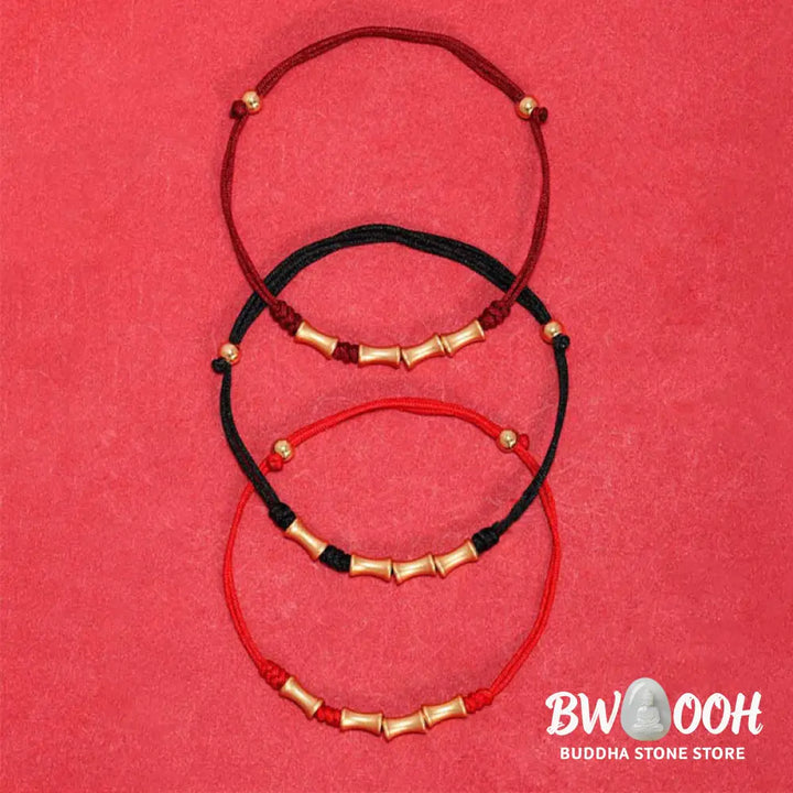 BWOOOH 925 Sterling Silver Bamboo Design Protection Luck Braided Bracelet | spiritual healing bracelet