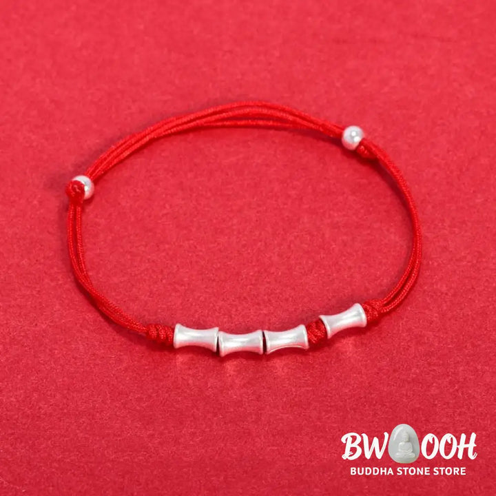 BWOOOH 925 Sterling Silver Bamboo Design Protection Luck Braided Bracelet | spiritual healing bracelet