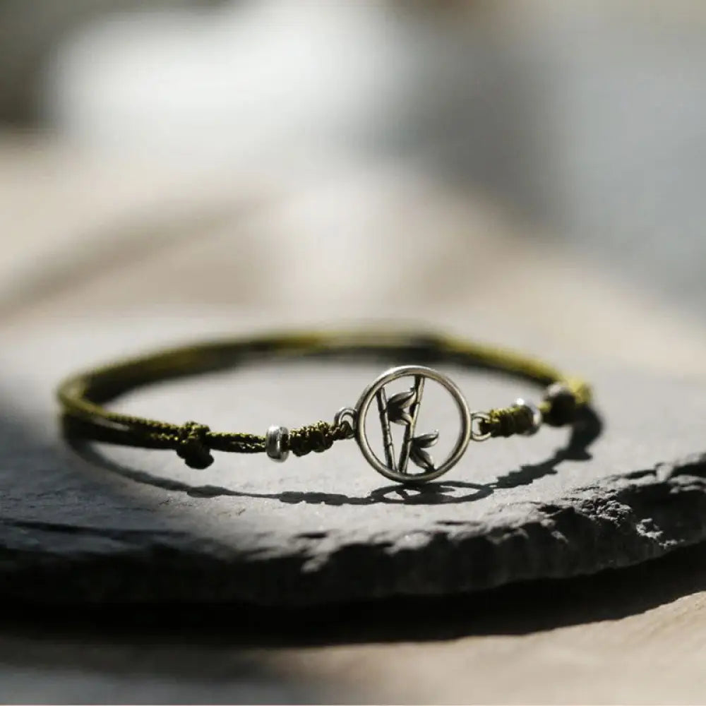 BWOOOH 925 Sterling Silver Bamboo Luck String Bracelet - BWOOOH - 925 Sterling Silver Bamboo(Wrist Circumference
