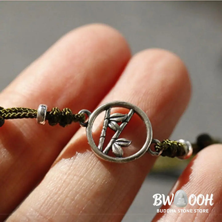 Buddha Stones 925 Sterling Silver Bamboo Luck String Bracelet - BWOOOH - 925 Sterling Silver Bamboo(Wrist Circumference