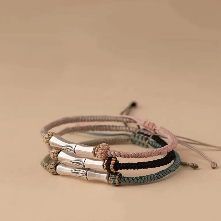 BWOOOH 925 Sterling Silver Bamboo Protection Braided Bracelet - BWOOOH - Bracelet