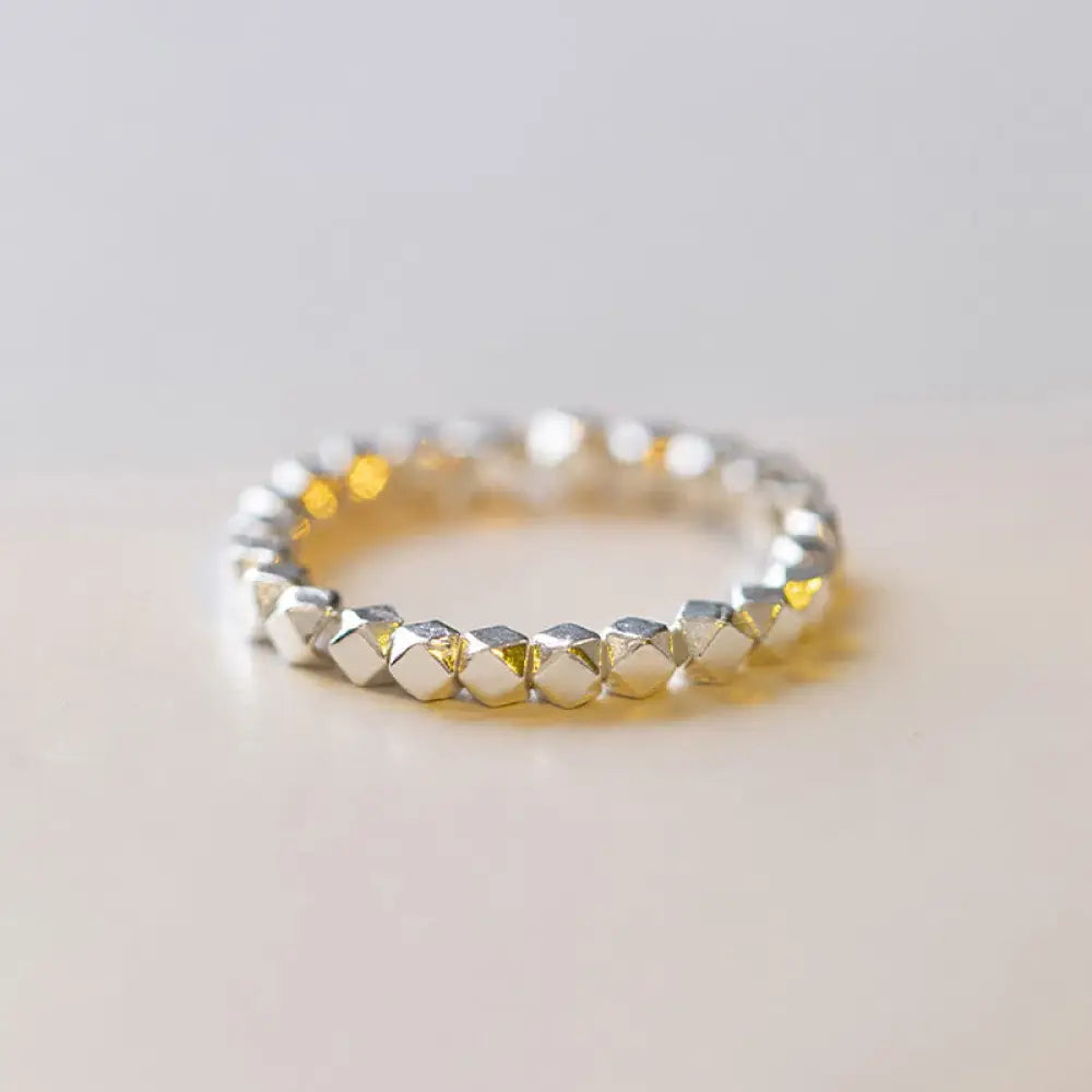 BWOOOH 925 Sterling Silver Beaded Blessing Ring (Extra 35% Off | USE CODE: FS35) — Sterling Silver crystal healing bracele...