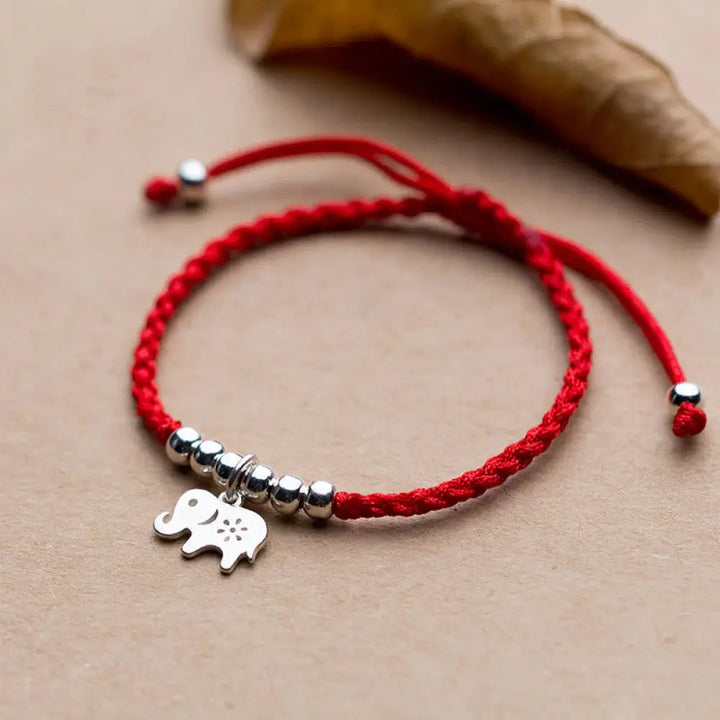 BWOOOH 925 Sterling Silver Beads Snowflake Elephant Red S