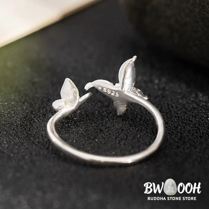 Buddha Stones 925 Sterling Silver Butterfly Love Ring - Ring