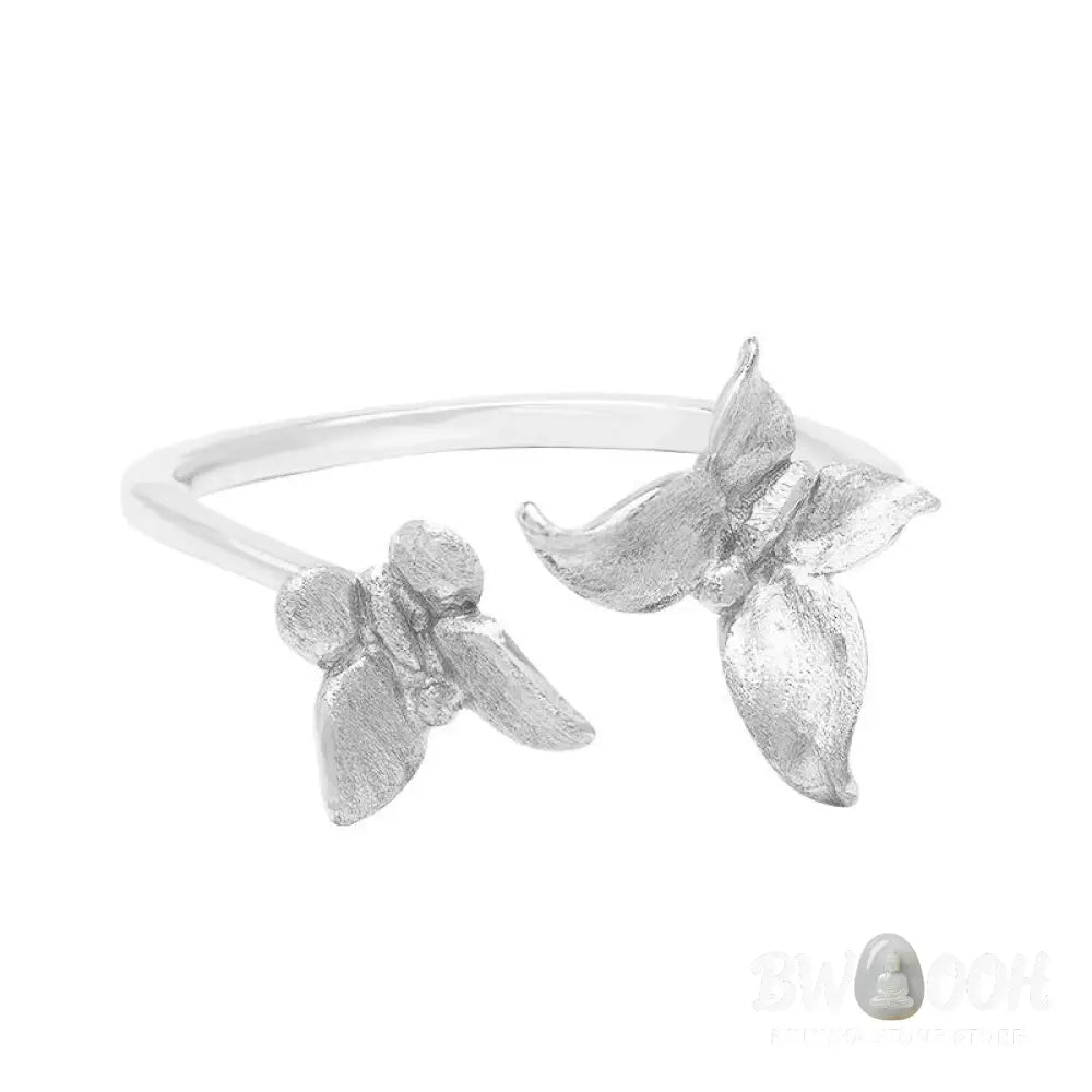 Buddha Stones 925 Sterling Silver Butterfly Love Ring - Ring